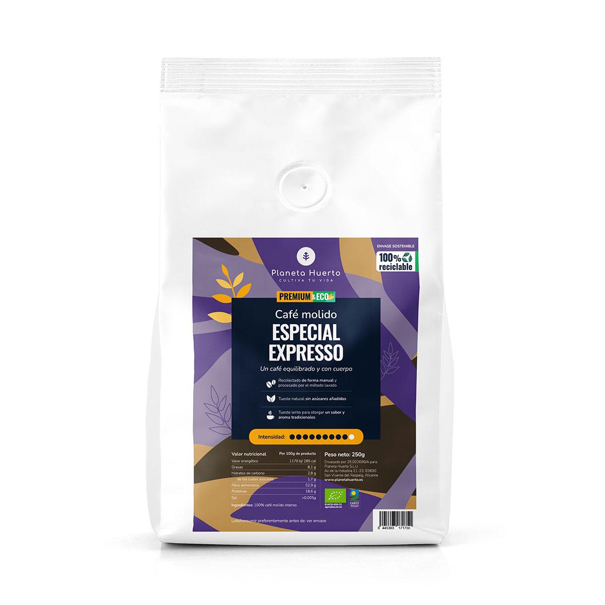 Café moído Eco Expresso Planeta Huerto Especial 250 g