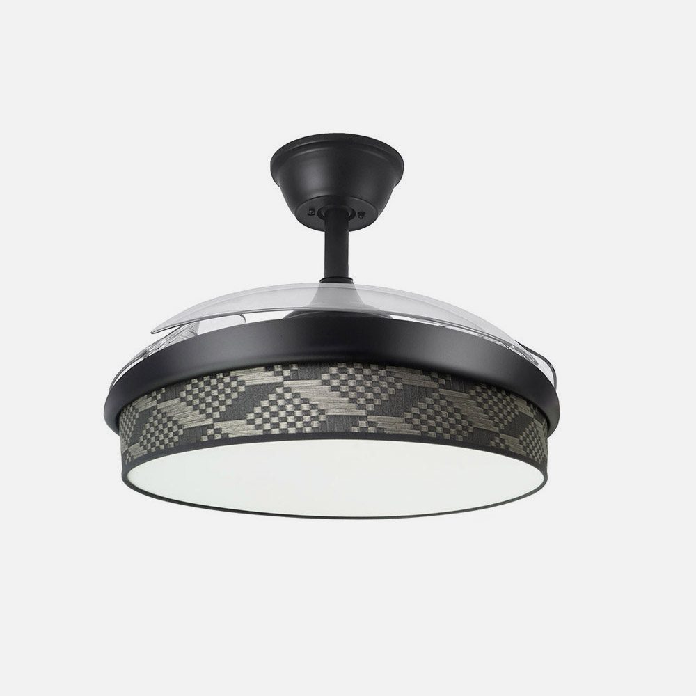 Ventilador Dc Moda 72w Negro/tetris Gris 91d 3aspas 7200lm 3000-4000-6000k Remoto+ Memoria+ Temporizador_2