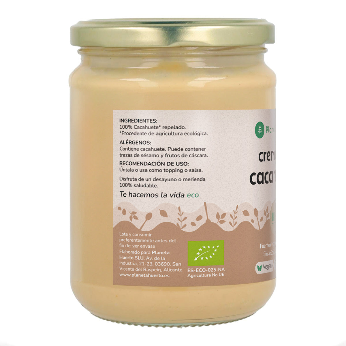Manteiga de Amendoim Biológica Planeta Huerto 700 g