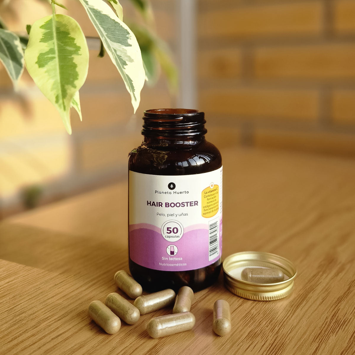 Hair Booster para cabelo, pele e unhas Planeta Huerto 50 cápsulas