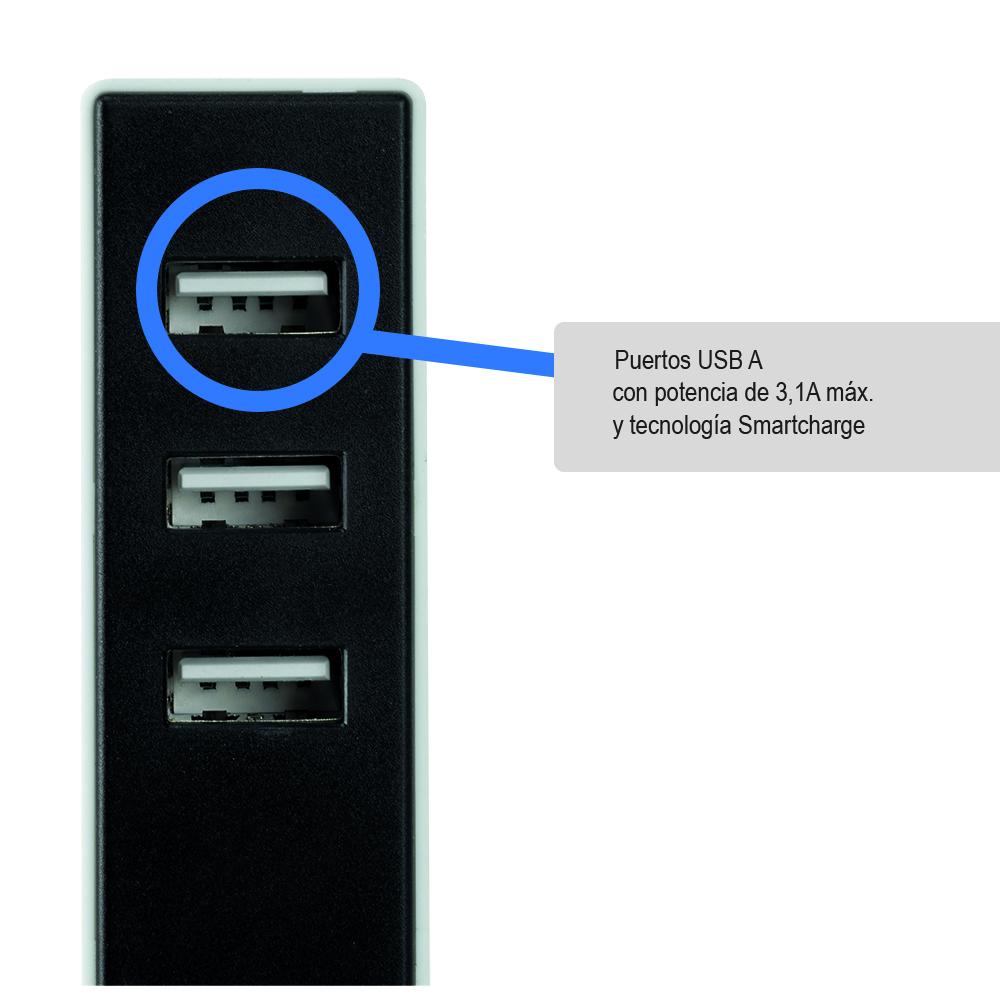 3 adaptadores USB com fixação Simon
