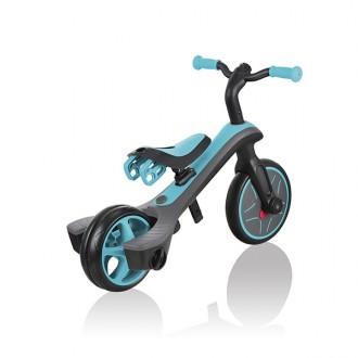 Triciclo descapotável Trike Explorer 2 em 1 turquesa