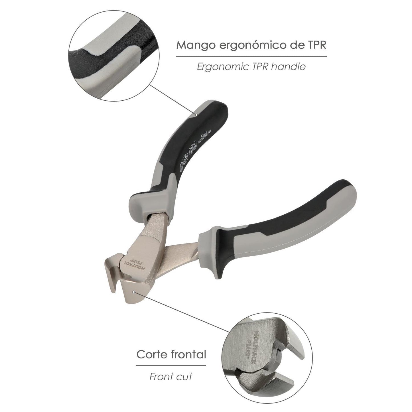 Alicates Corte Frontal 150 Mm. Acero Cromo Vanadio Din-iso 5748 Pelacables, Corta Cables, Pelador Cables