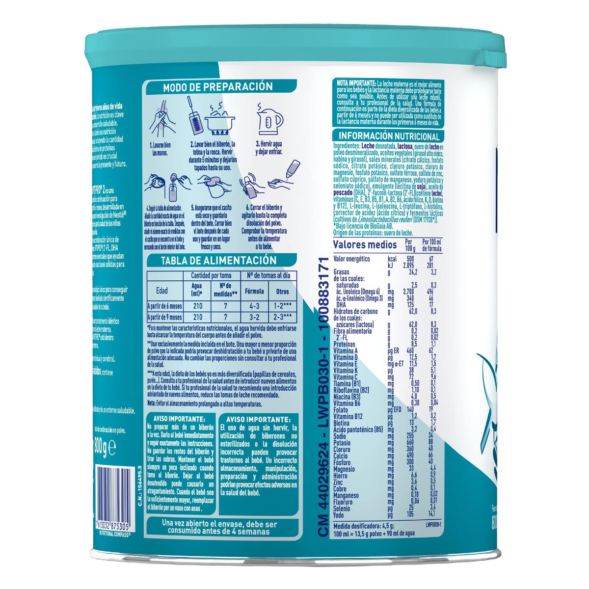 Leite de transição Nan Optipro 2 a partir dos 6 meses Nestlé 800 g