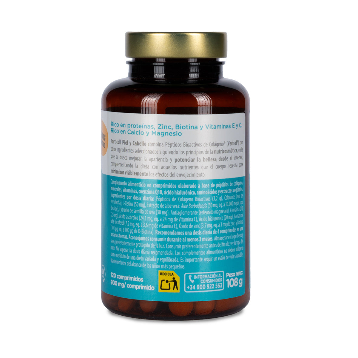 Colagénio Bioativo para Pele e Cabelo Forticoll 120 comprimidos