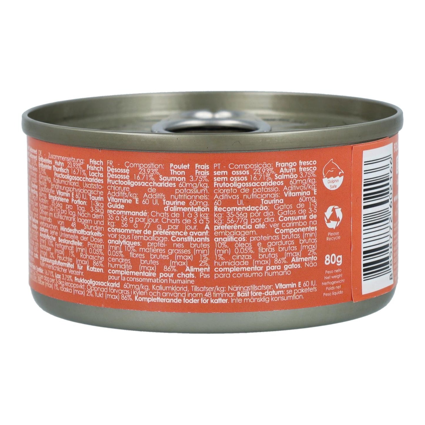 Kit Cat Can Toppers - Frango e Salmão 80g Ração húmida para gatos em gelatina