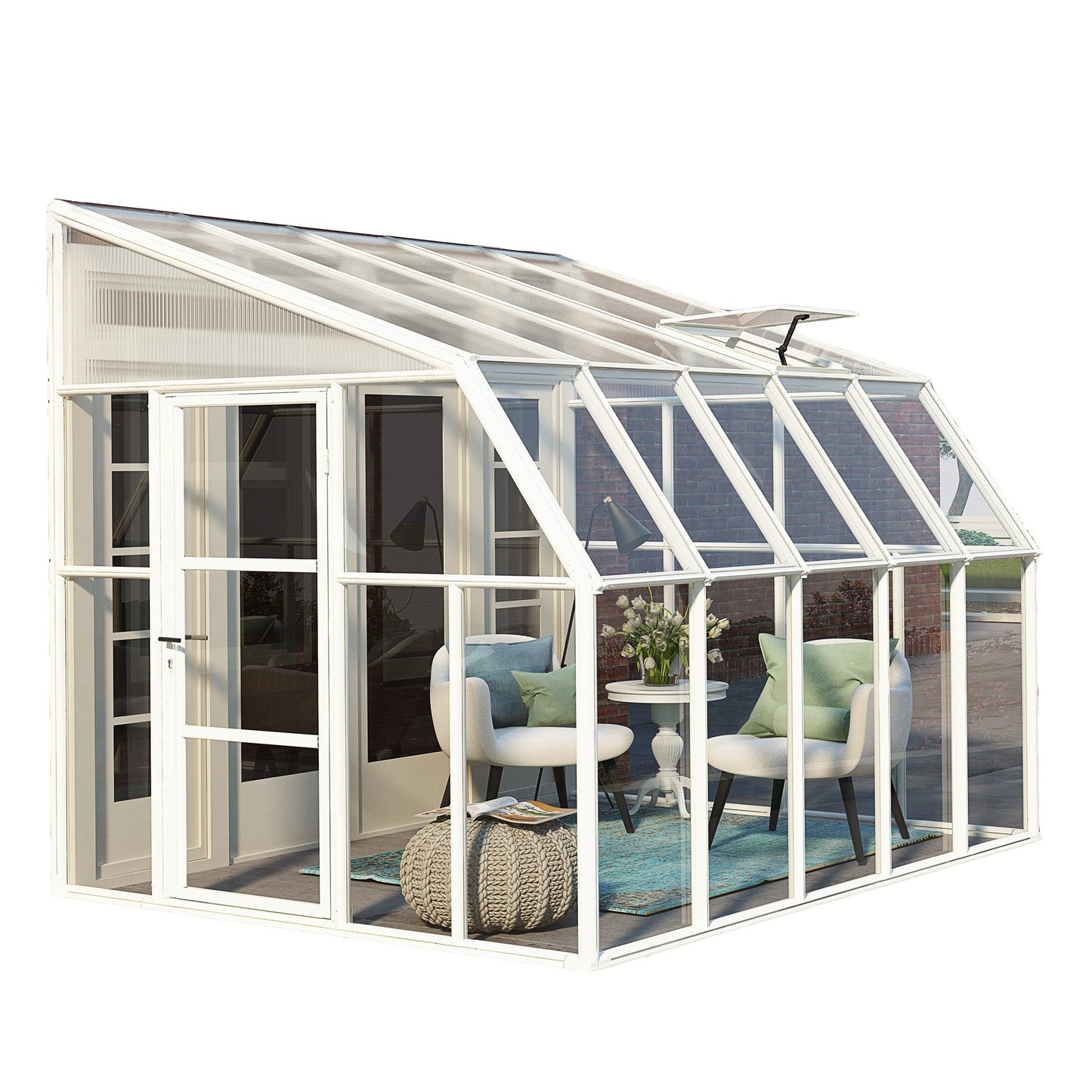 Pérgola fechada para solário 322x257 cm