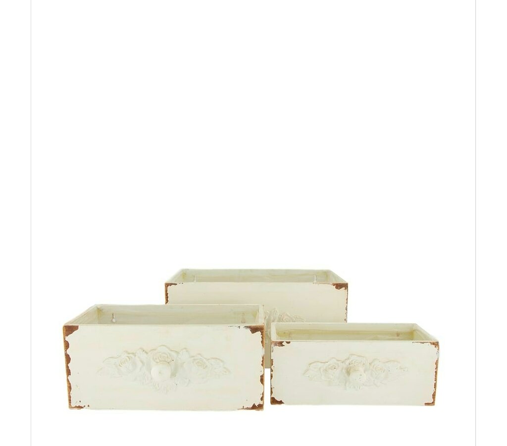 Macetero Madera Cajón Blanco Para Colgar 29x13x13cm_0