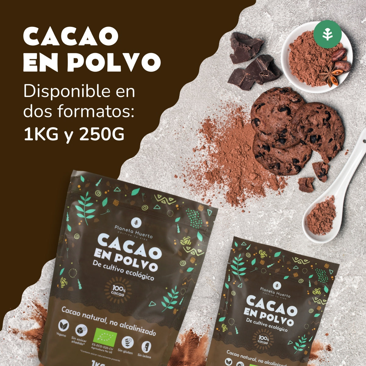 Cacau em pó biológico da Planeta Huerto