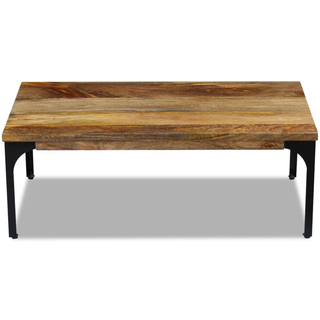 Mesa De Centro Madera De Mango 100x60x35 Cm_4