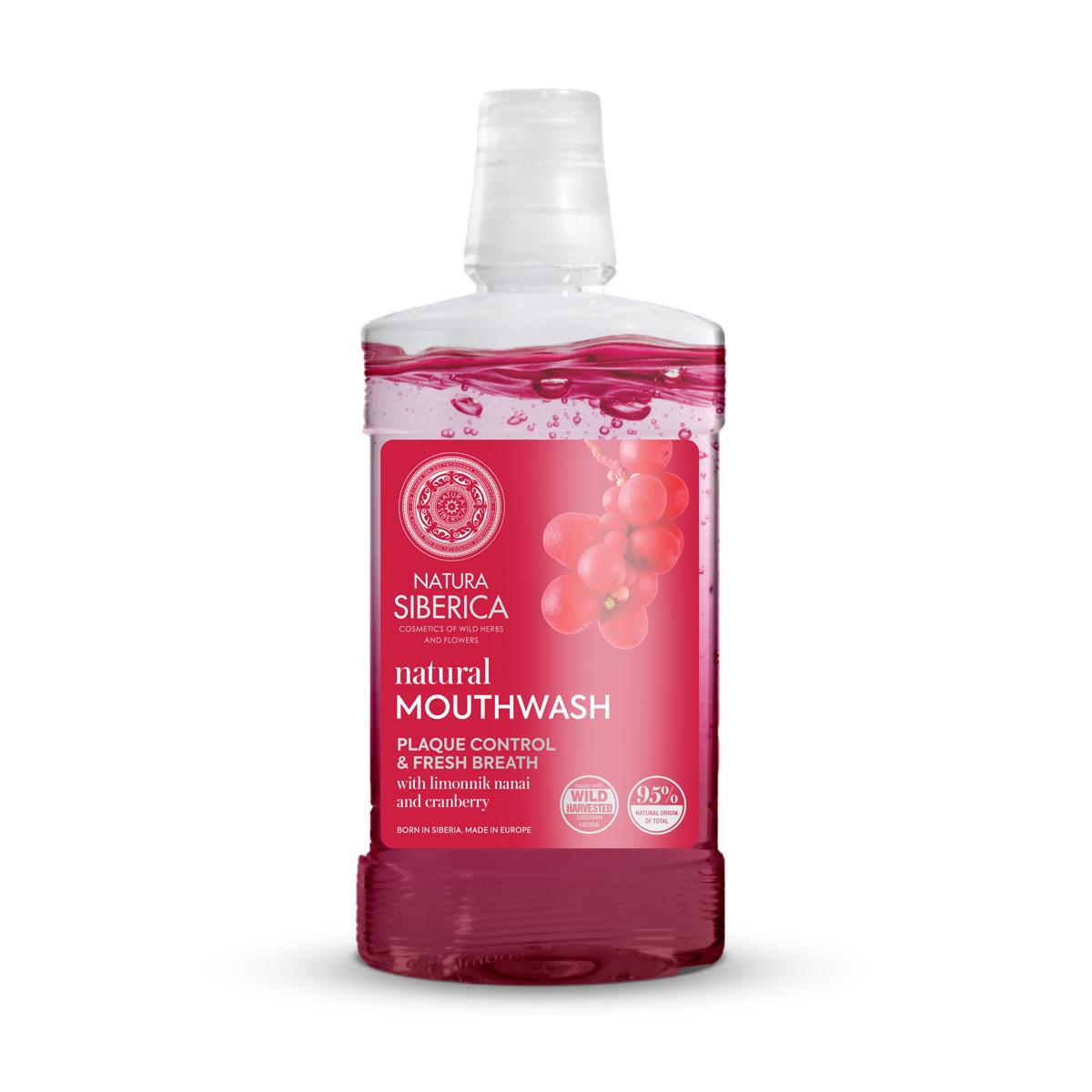 Enjuague bucal natural, schizandra y arándano rojo Natura Sibérica 520 ml