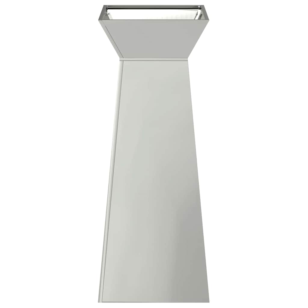 Maceta Pilar 2 Uds. Plateado 40 X 40 X 100 Cm Acero Galvanizado_5