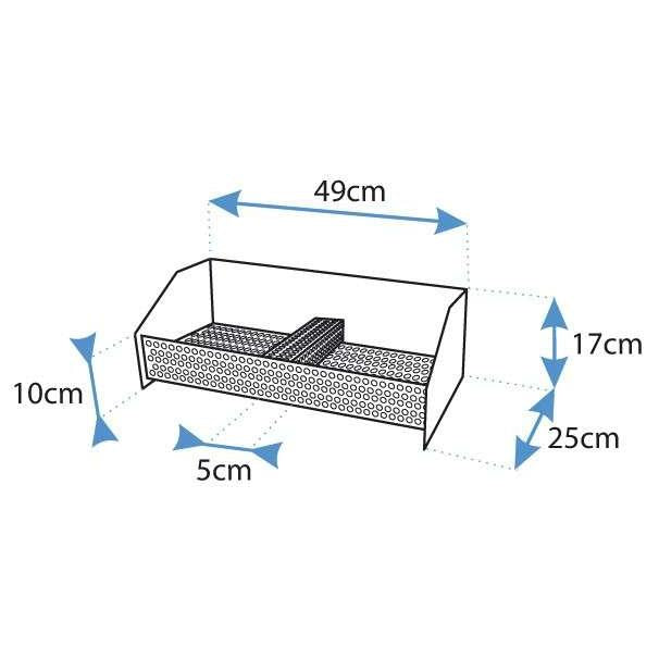 Cesto duplo para queimadores de pellets 49x25x17 Imex El Zorro