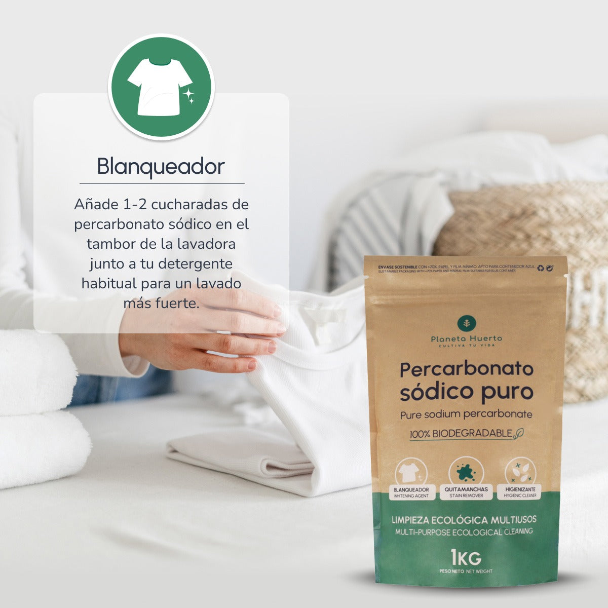 Embalagem 6x Percarbonato de Sódio Planeta Huerto 1 Kg