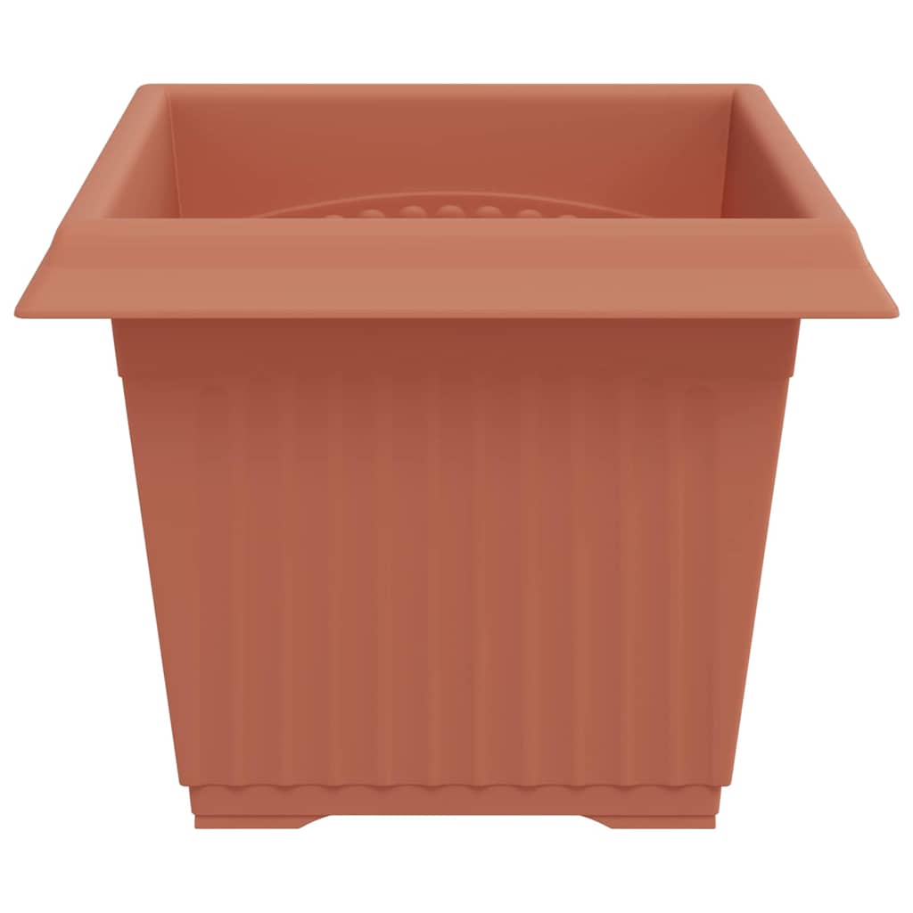 Maceta Cuadrada Para Flores 6 Uds. Rojo Ladrillo Plástico_5