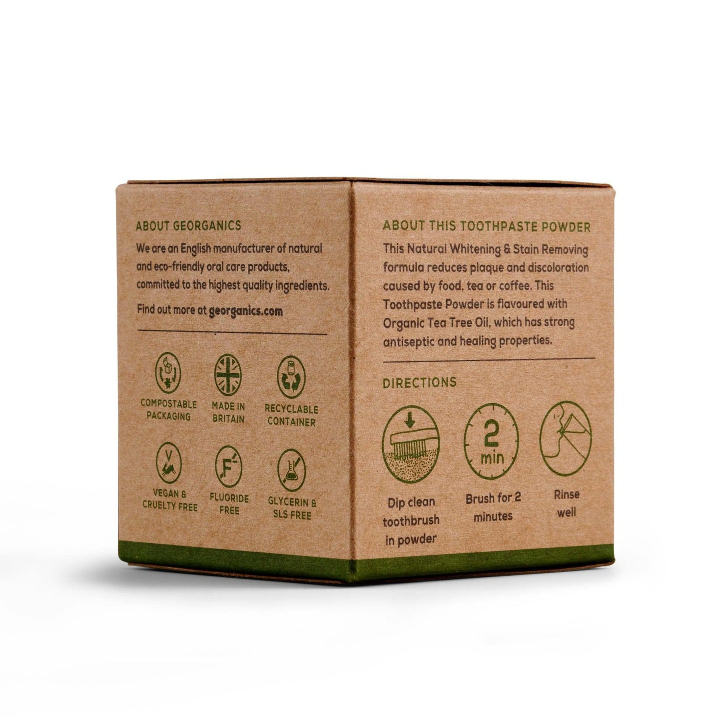 Georganics Bicarbonato e Pó de Melaleuca Branqueador Dentário 60 ml