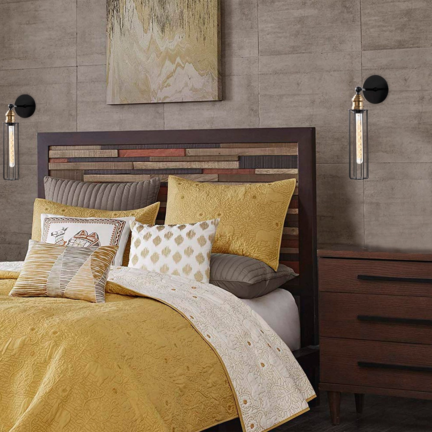 Aplique De Pared, Metal , Negro, 8x16x40, Casquillo E 27 Max 40 W