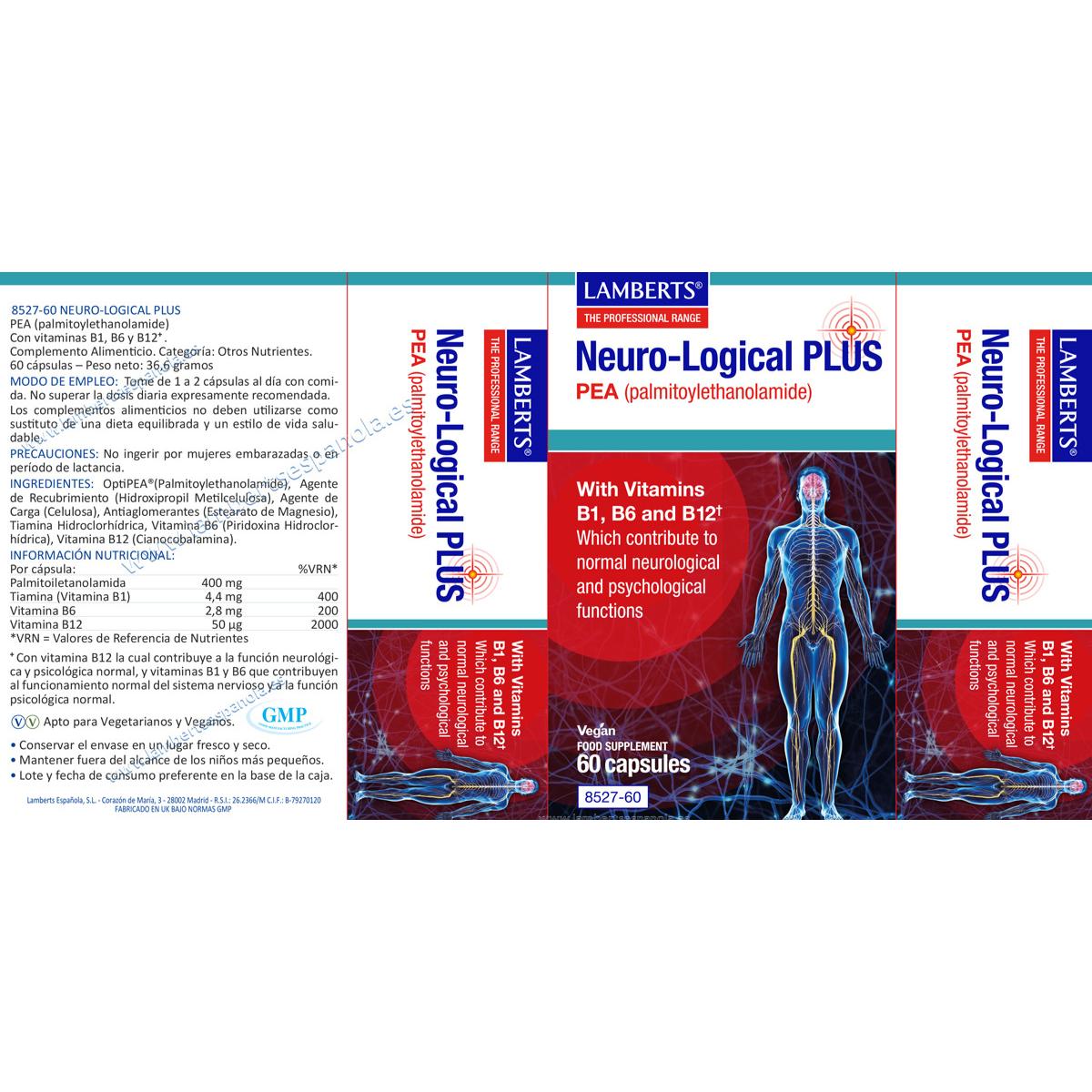 Neuro-Logical PLUS. Dupla Força – Dupla Acção Lamberts 60 cápsulas