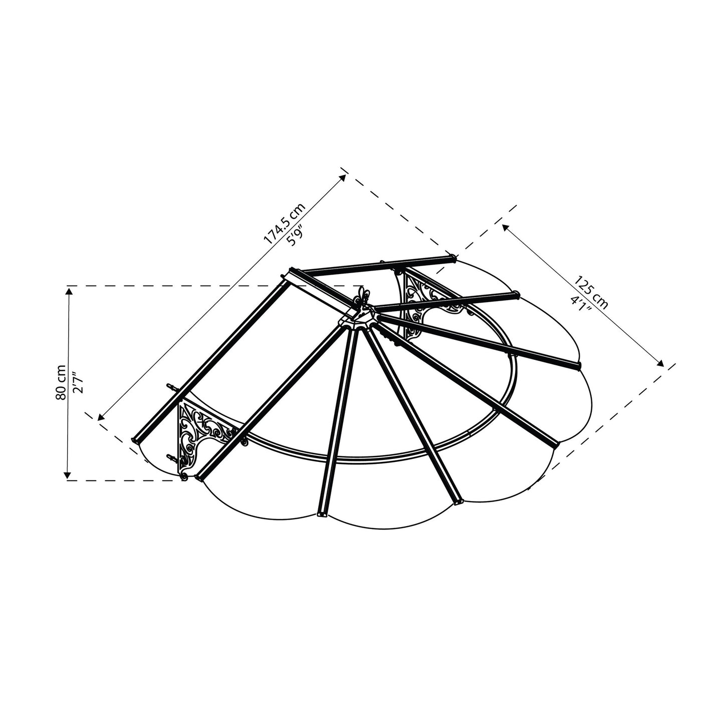 Cobertura de porta Iris 175x125 cm