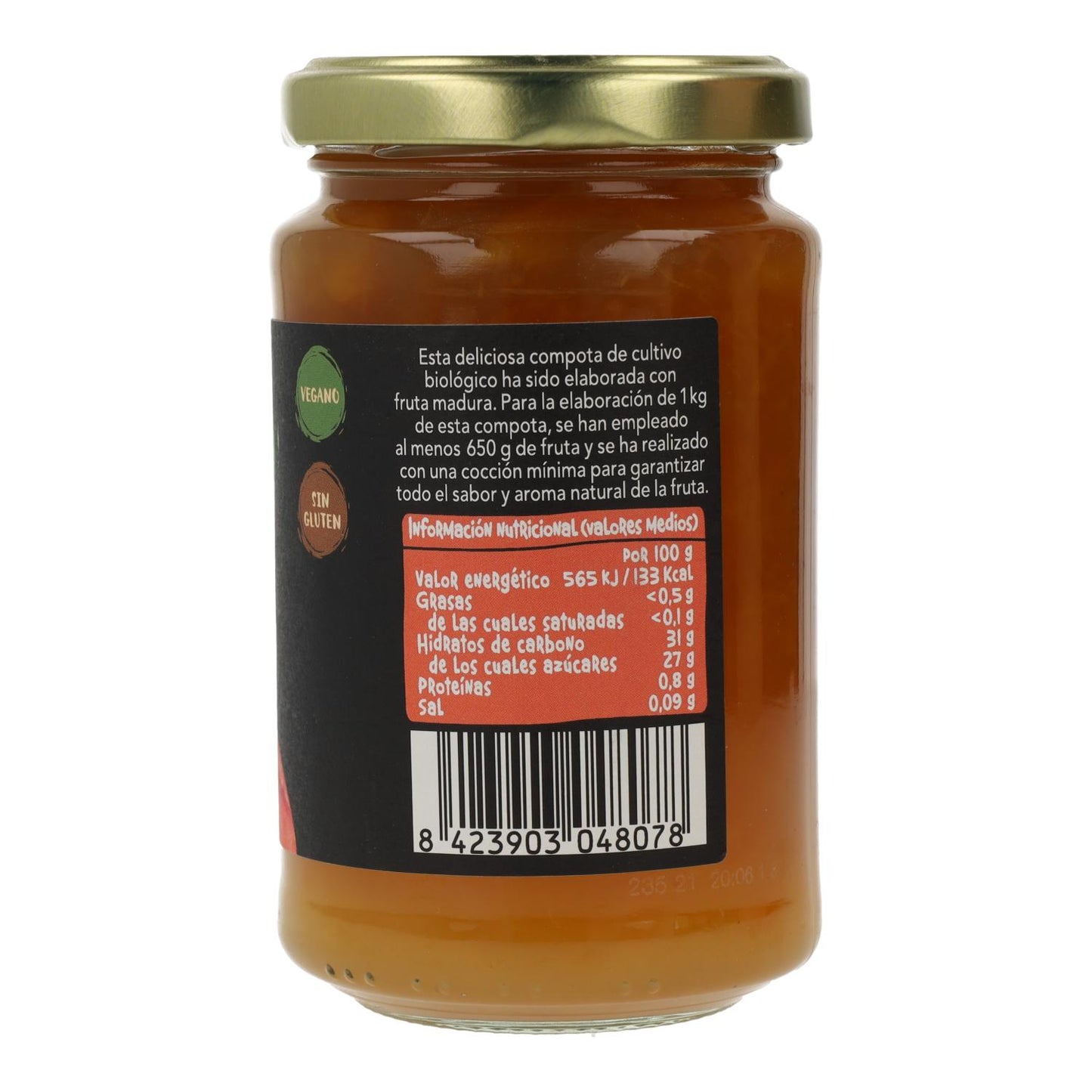 Compota de Pêssego Biocop Orgânica, 265g