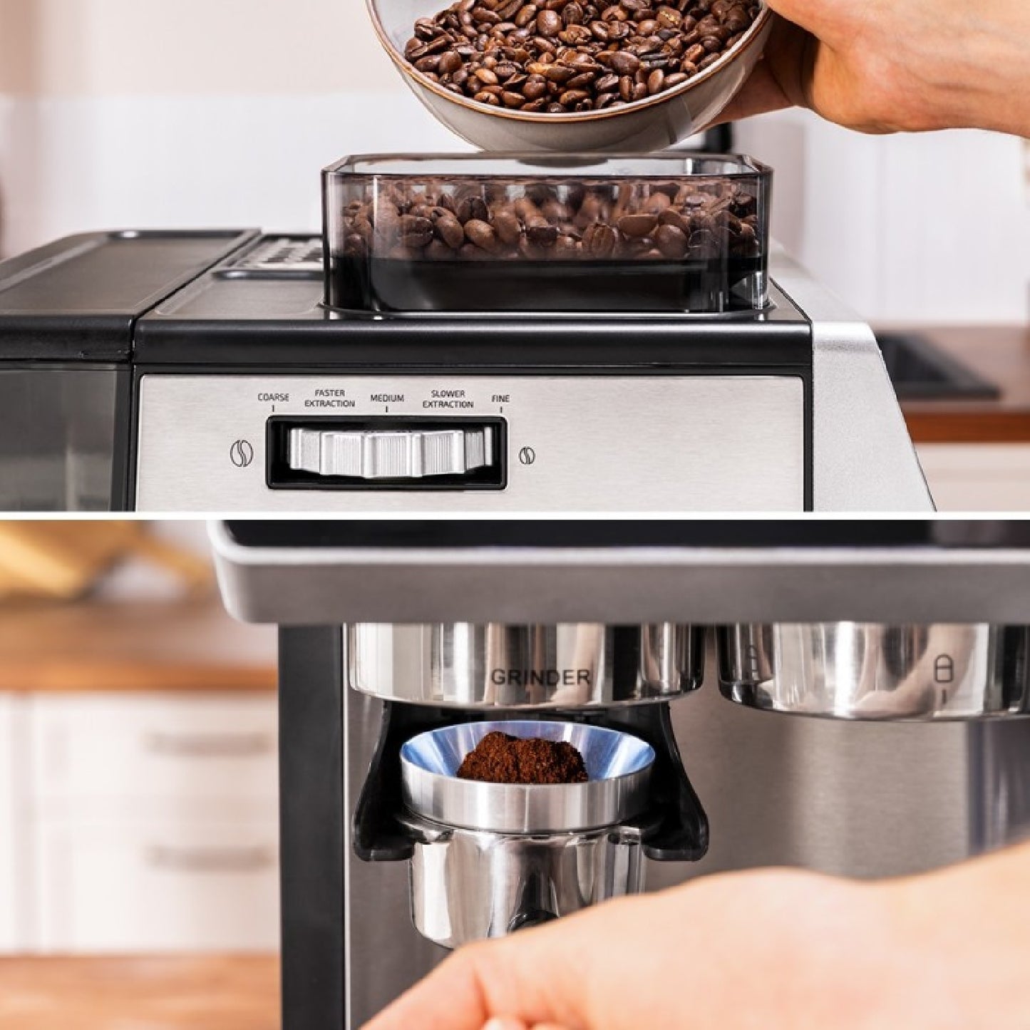 Cecotec Cafetera Express Barista Power Espresso 20 Barista Grind & Latte. 1350w, 20 Bares, Molinillo Cónico, 2.6l Depósi_4