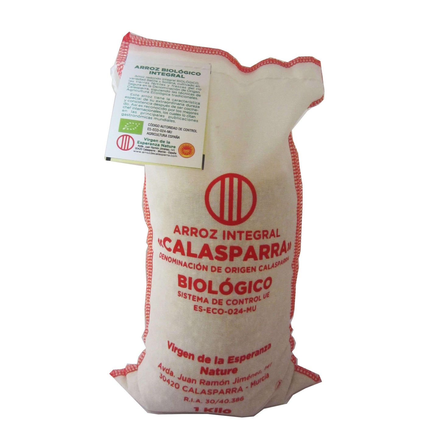 Arroz integral Calasparra em saco de pano 1 kg