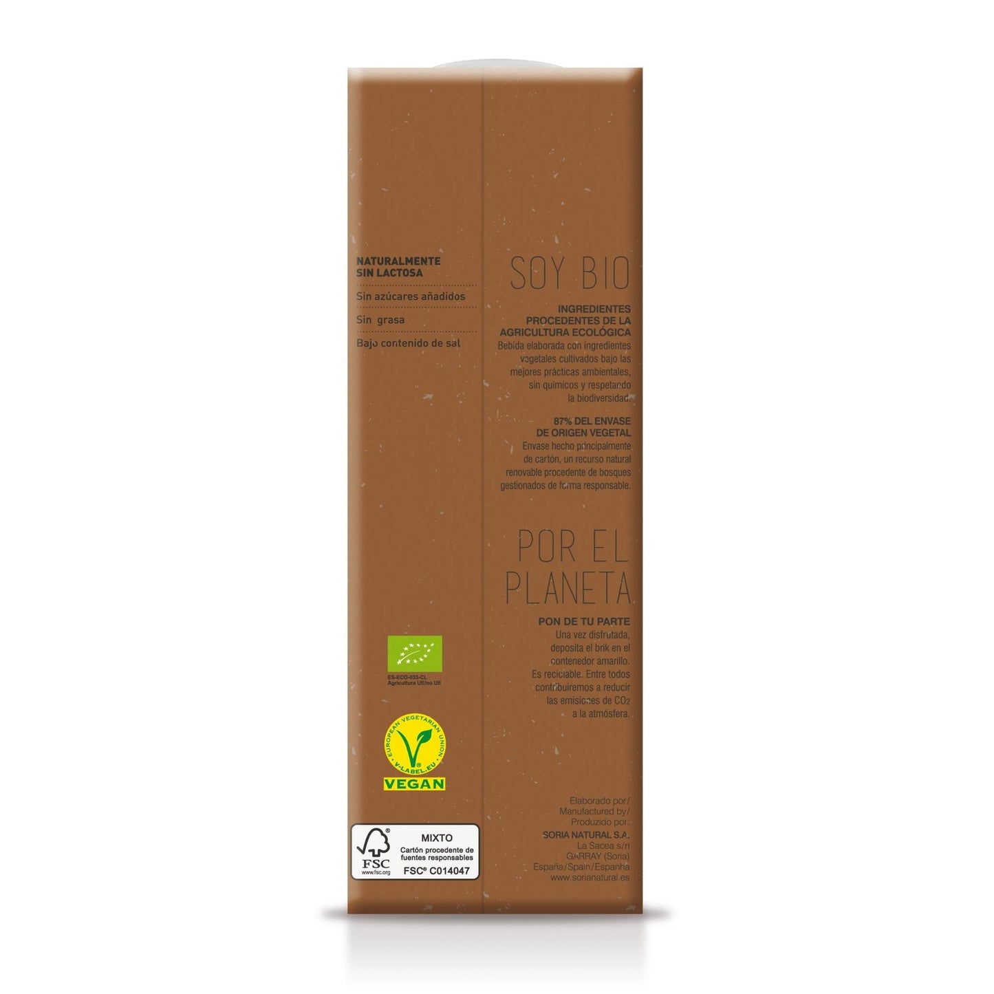 Bebida de Aveia Natural Biológica Soria com Cacau 1 L