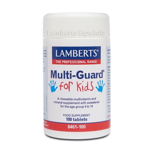Lamberts Multi-Guard Vitaminas e Minerais Infantis, 100 Comprimidos Mastigáveis