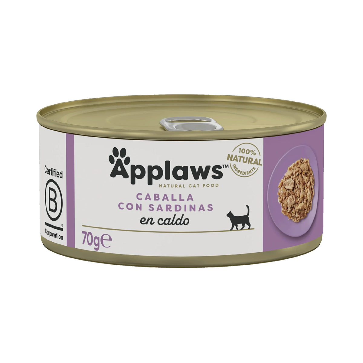 Applaws Cat Ração Natural Húmida para Gato Cavala e Sardinha em Lata 70g