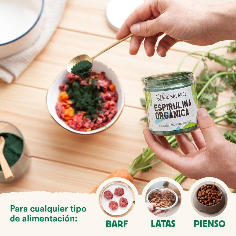 Suplemento natural para animais de estimação Wild Balance Spirulina biológica 100g