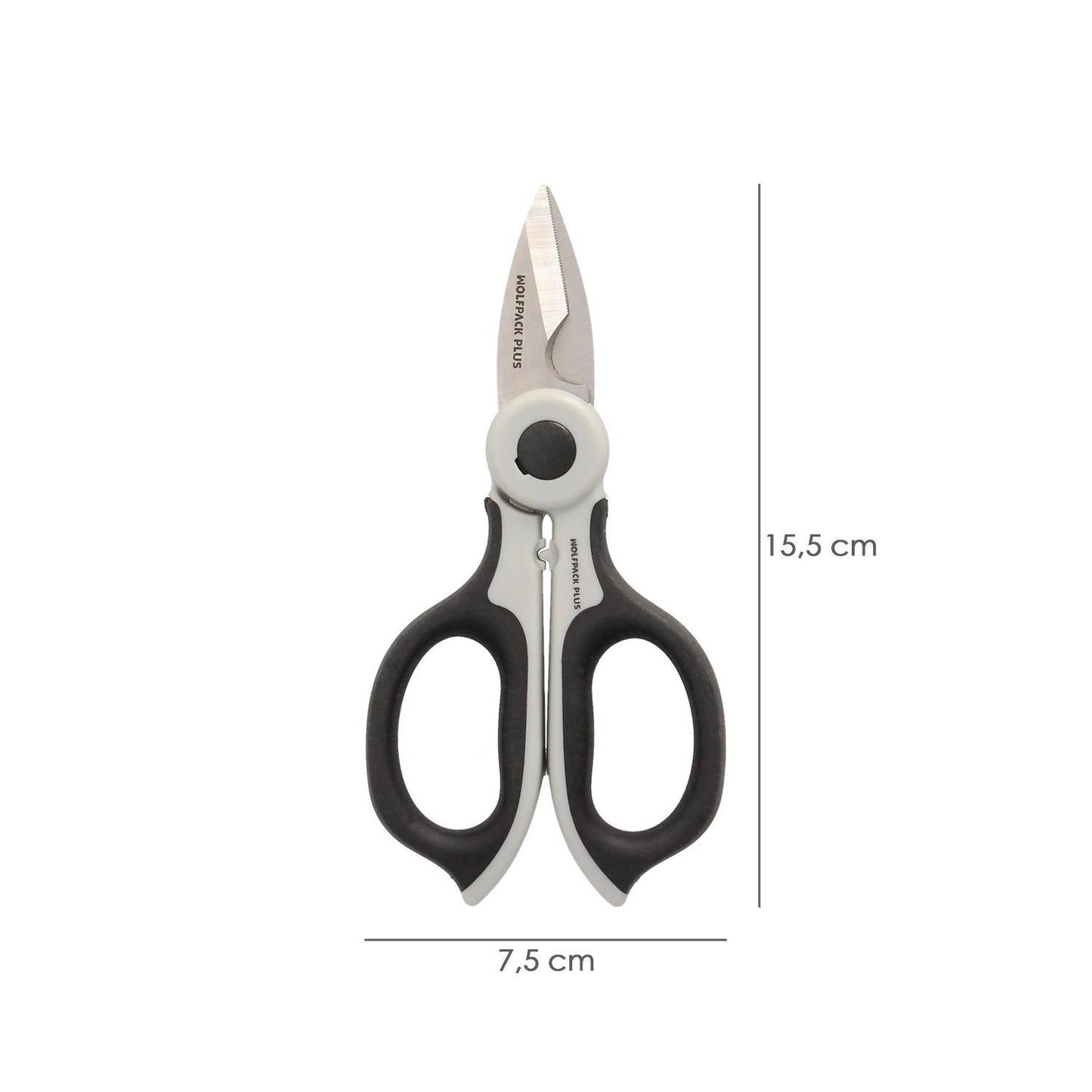 Tijeras Electricista 155 Mm. Mango Tpr Plus No Tension. Hojas Acero Inoxidable, Ergonomicas, Tijeras Cortar Cable, Pelacables