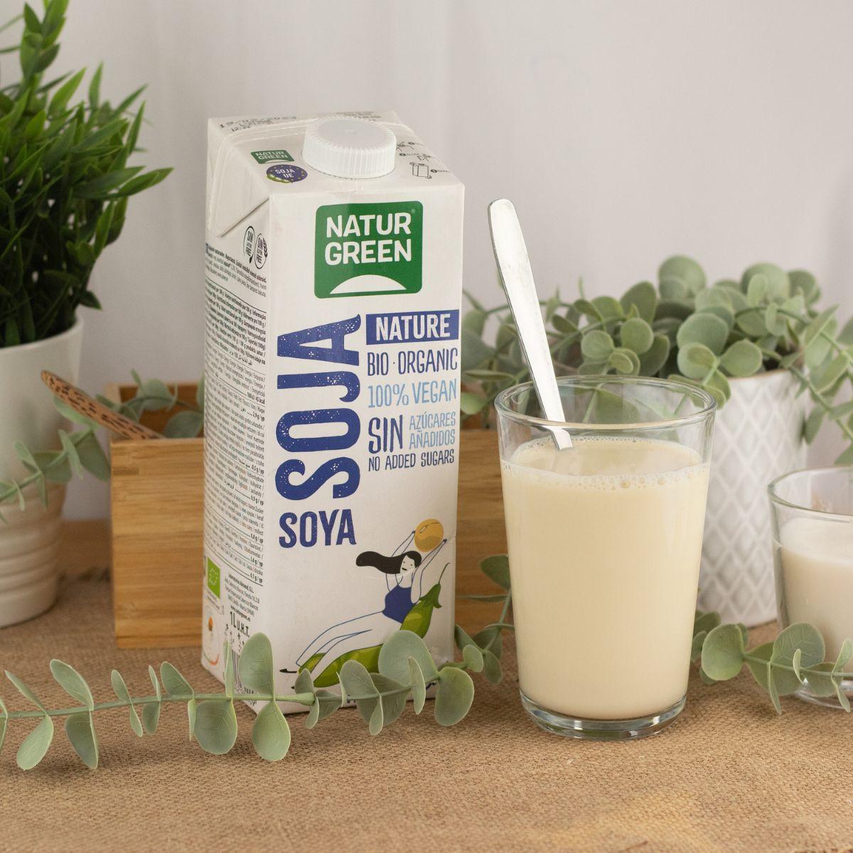 Bebida de soja natural sem açúcar NaturGreen, 1 litro