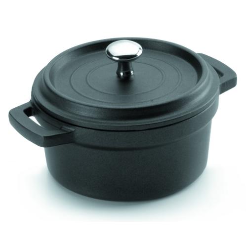 Panela cocotte em alumínio fundido preto Lacor, diâmetro 16 cm