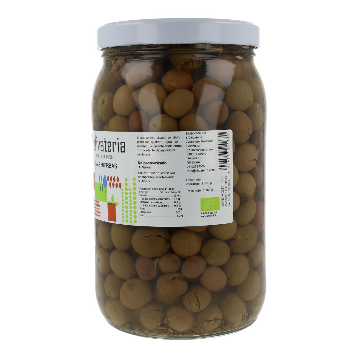Azeitonas com Ervas Olivateria 1,1Kg (Granel)