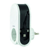 Adaptador com 3 pinos USB e um cabo roll-up + 1 porta USB A + 1 tomada 16A Simon