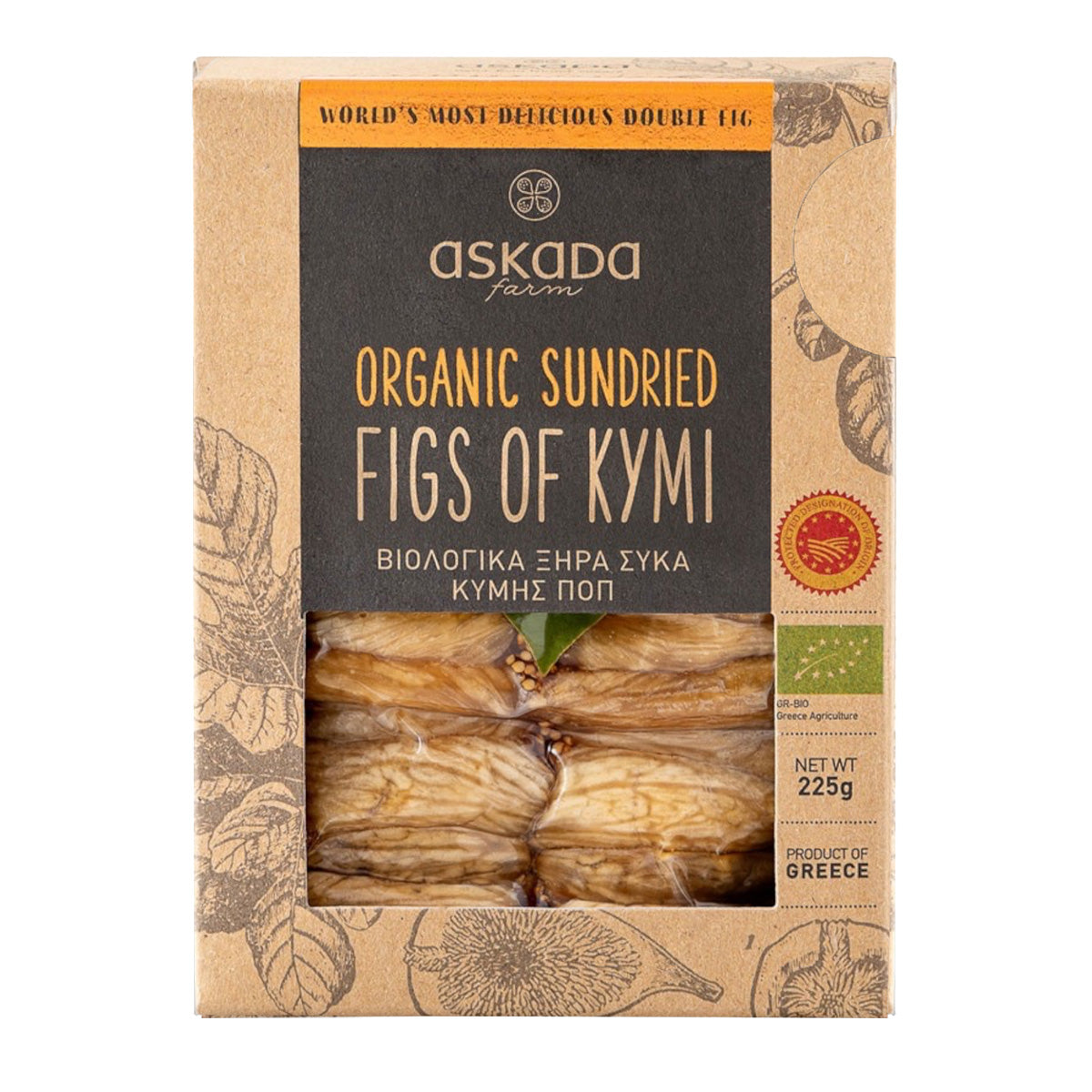 Figos Kymi secos ao sol (DOP) Askada Farm 225 g