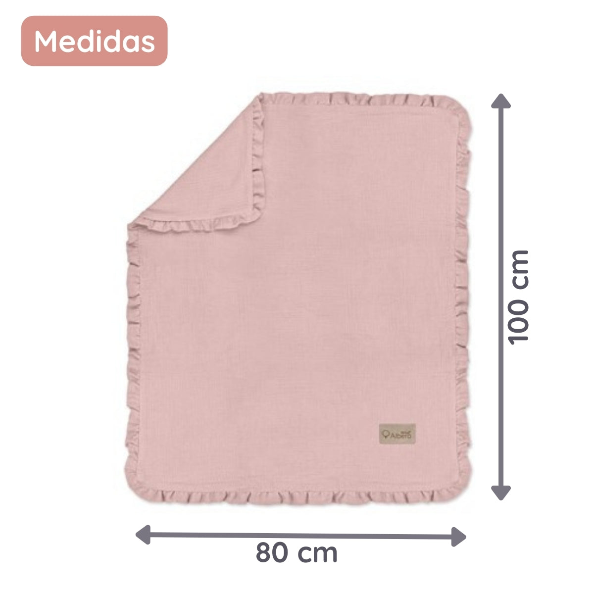 Manta De Bebé Doble Muselina Cotton Color Rosa_2