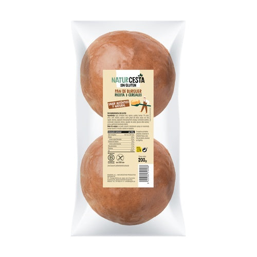 Pão de Hambúrguer 3 Grãos Sem Glúten Naturcesta 200g
