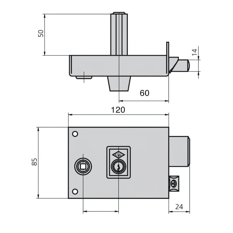 Cerradura Cvl 1125br/ 12/he Derecha