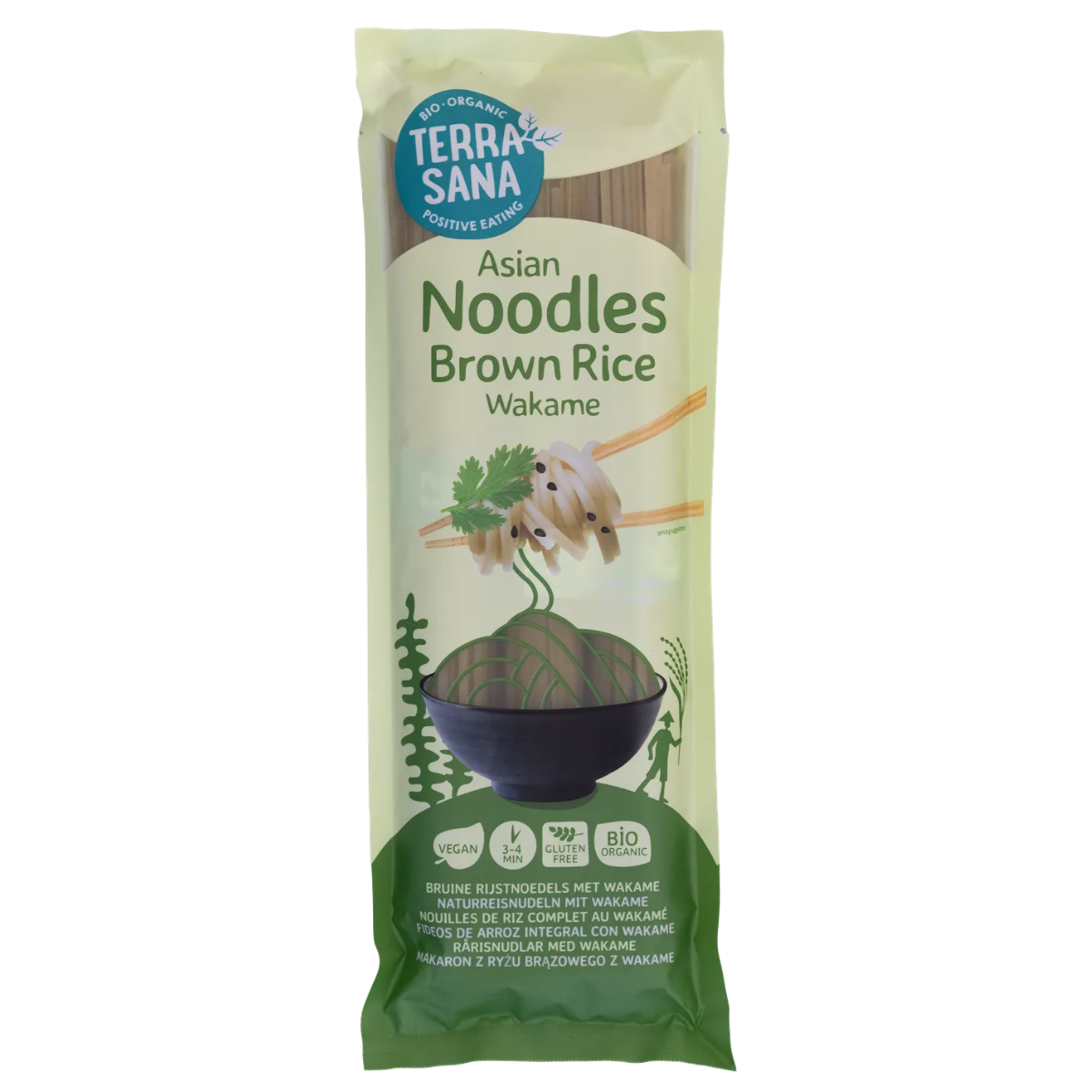Noodles de arroz integral Terrasana com wakame 250 g
