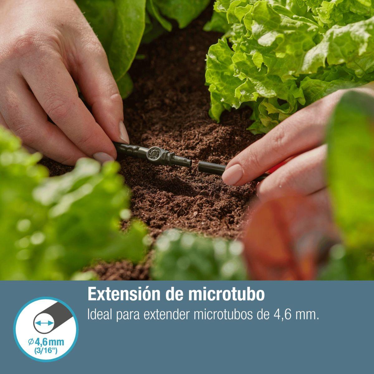 Conector 4,6 mm (3/16") x10 Gardena Microdripsystem