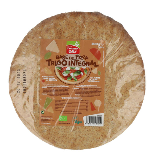 Base de Pizza de Trigo Integral Biológica (2 bases) La Finestra sul Cielo 300 g