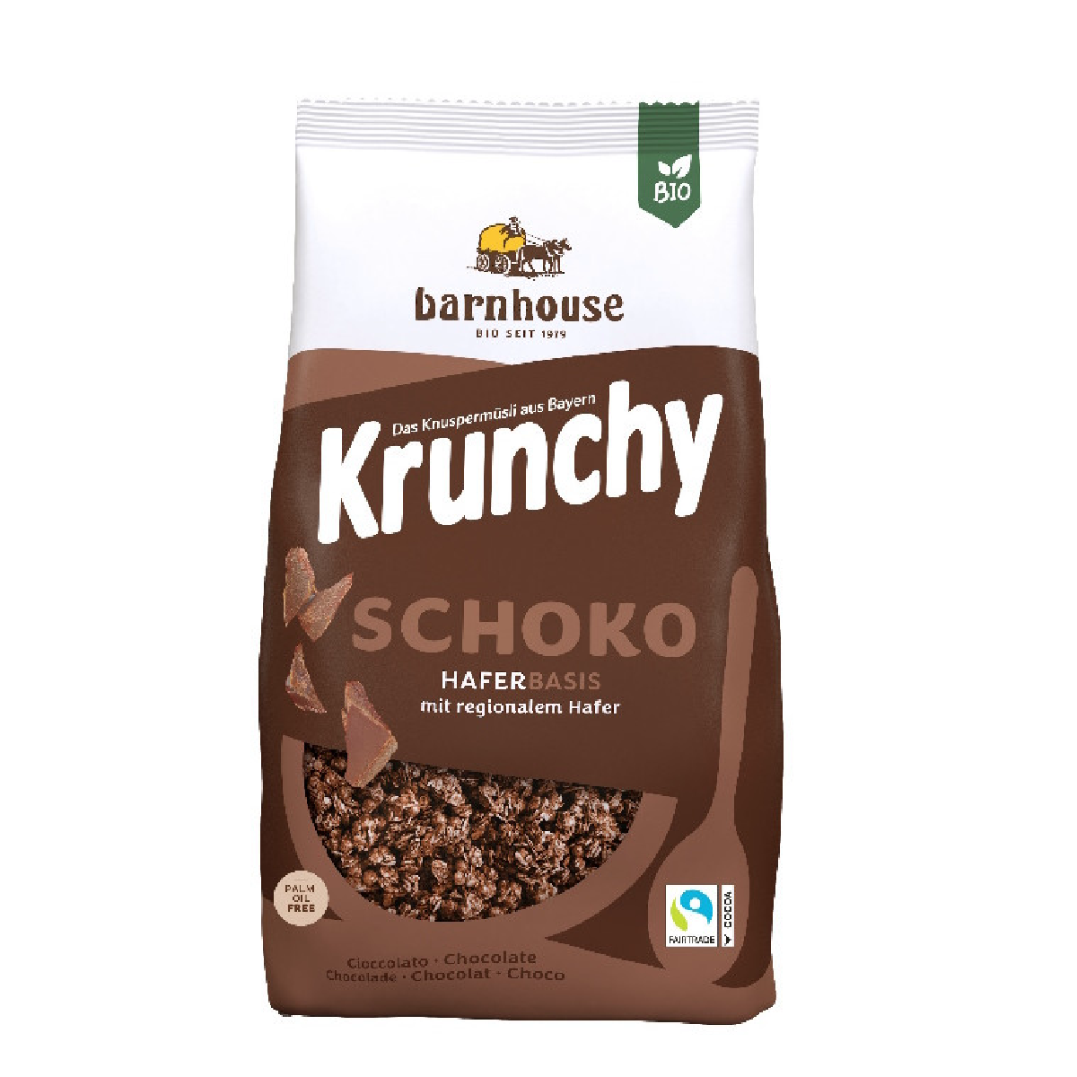 Muesli de chocolate crocante biológico Barnhouse tamanho familiar 1,25 kg
