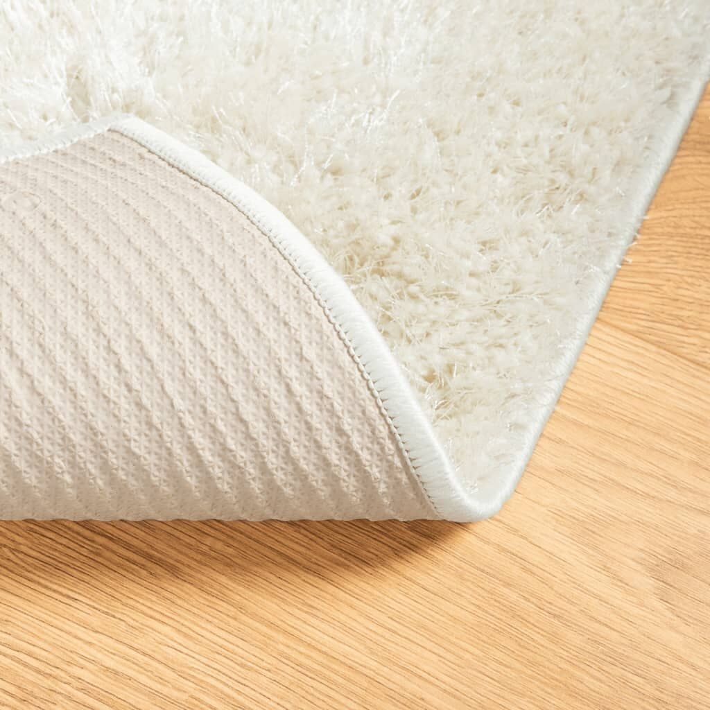 Vidaxl Alfombra Pelo Largo Aspecto Brillante Istan Crema 240x340 Cm_4