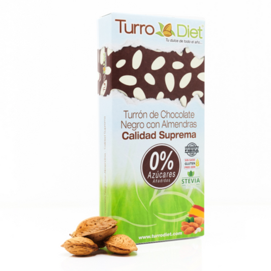 Nougat de Chocolate/Amêndoa com Stevia 150g Turro Diet
