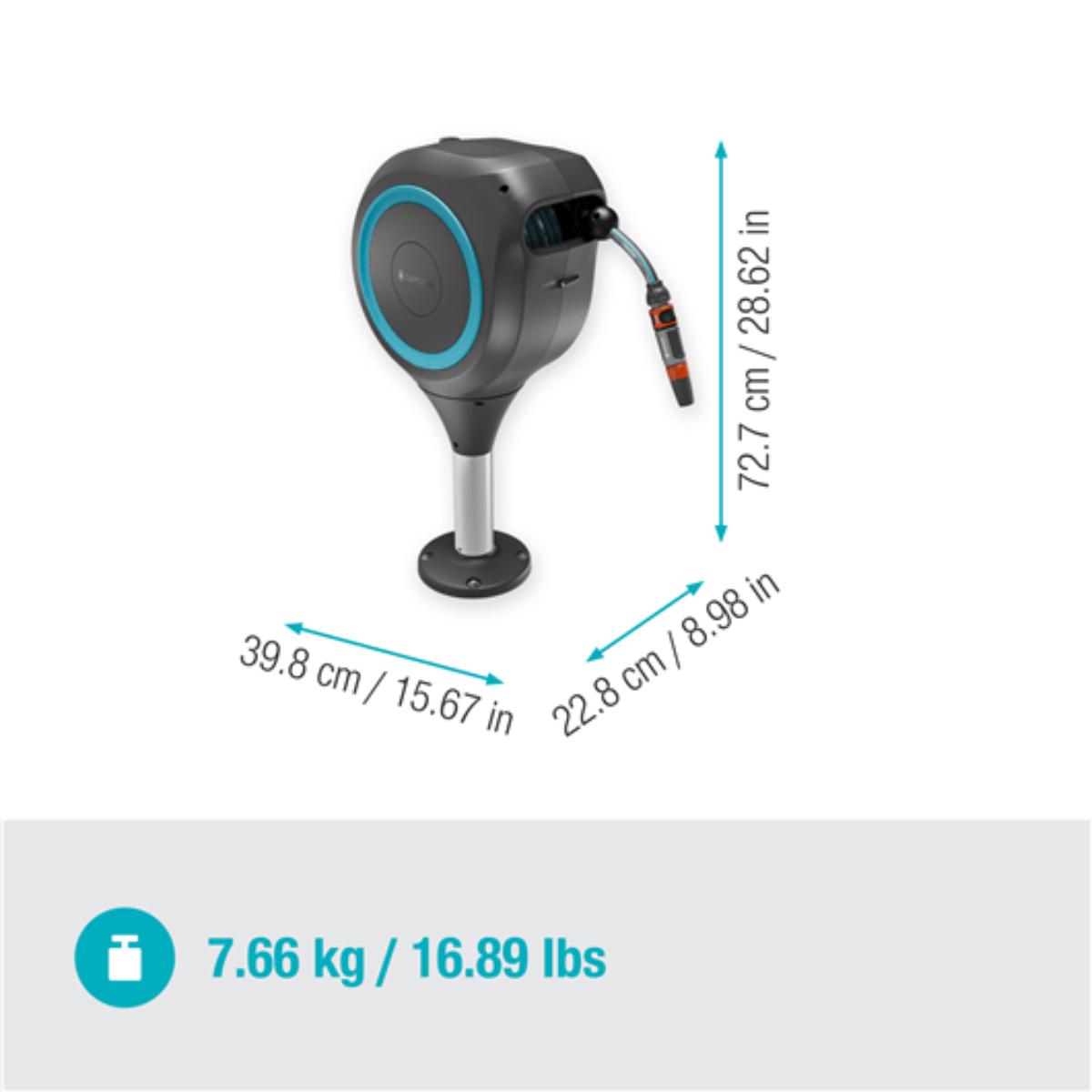 Enrolador de mangueira Gardena S 15 m para pátio