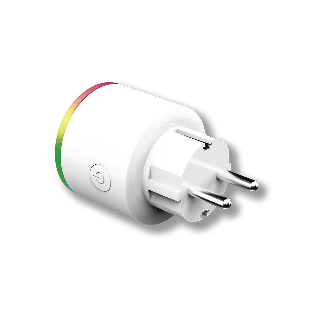 Energeeks Smart Wi-Fi Plug com luz noturna multicolorida e medidor de energia