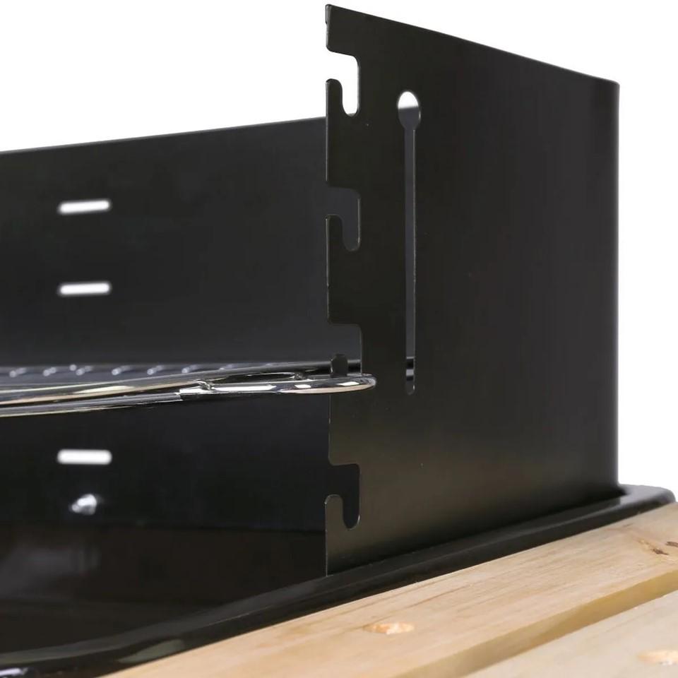 Churrasqueira a Carvão Retangular Preta Carrinho 67 x 38 x 83 cm Ldk Garden