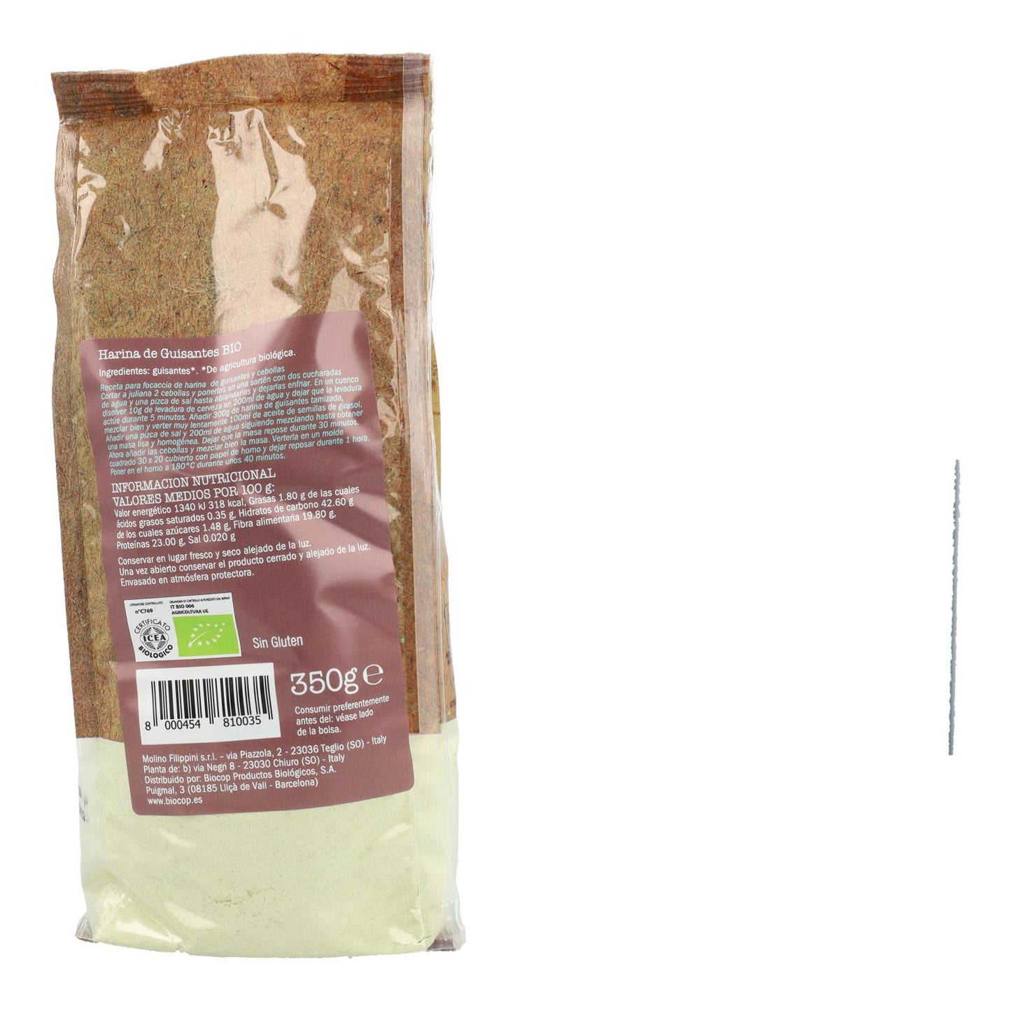 Farinha de Ervilha Sem Glúten Biovitagral 350 g