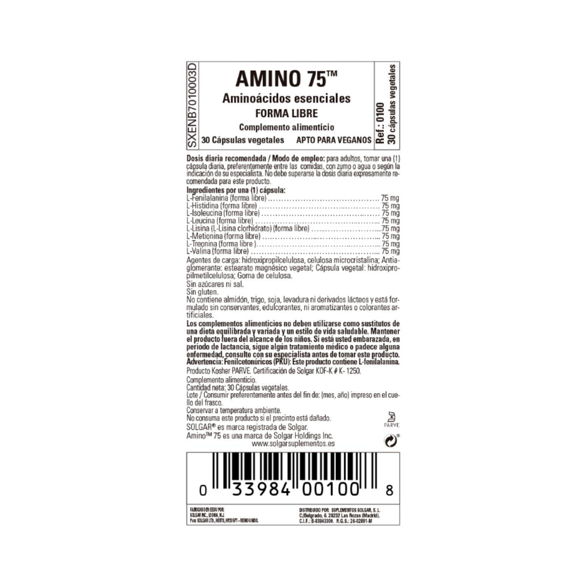 Amino 75, 30 cápsulas